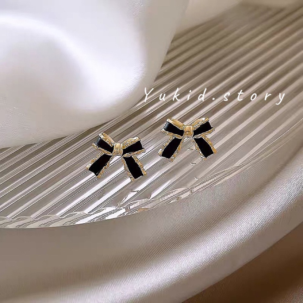 小香風蝴蝶結耳釘 S925銀針-細節圖4