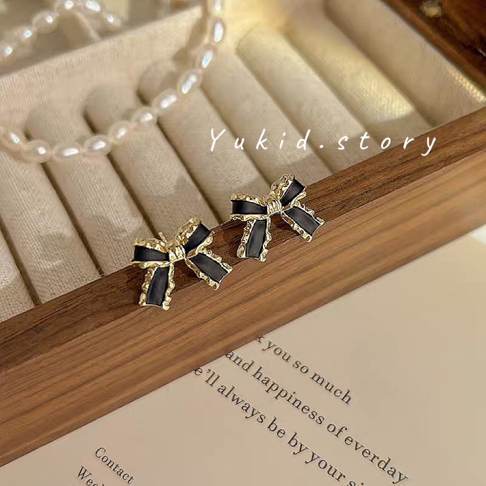 小香風蝴蝶結耳釘 S925銀針-細節圖5