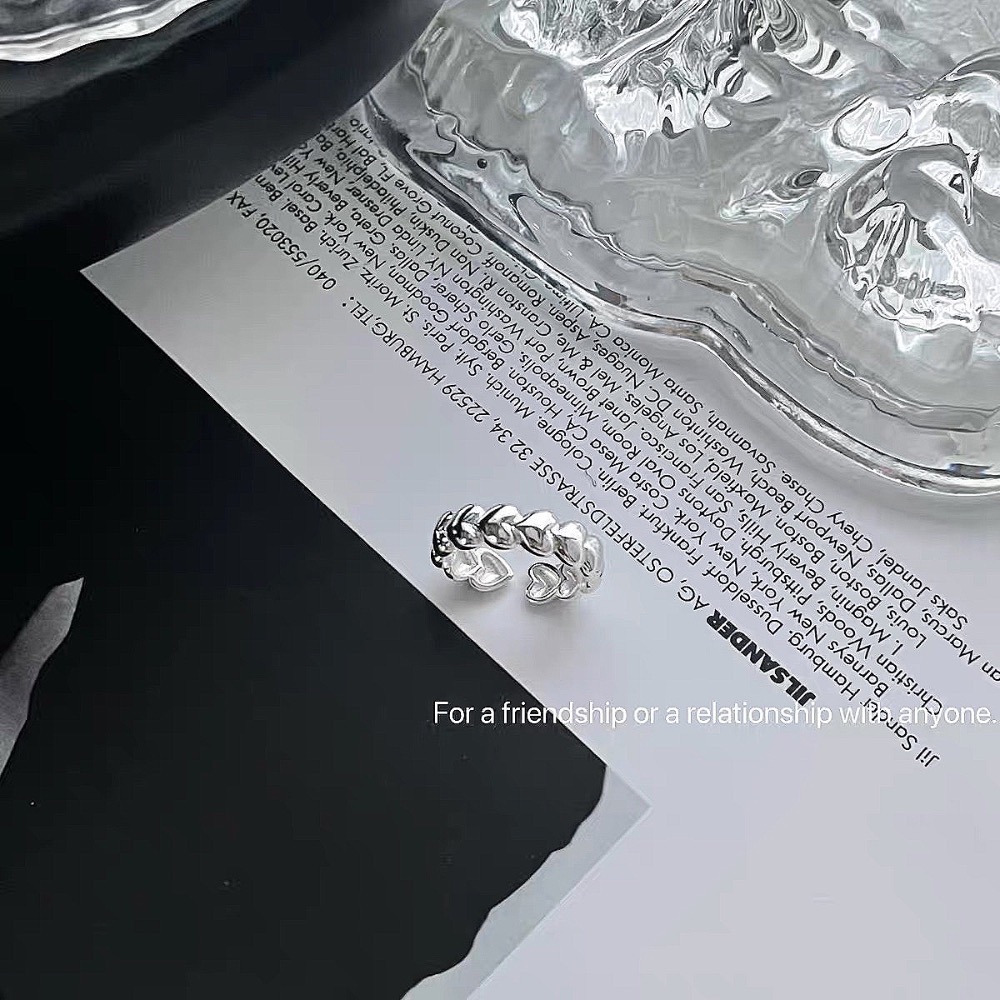 S925銀 環繞愛心戒指-細節圖3