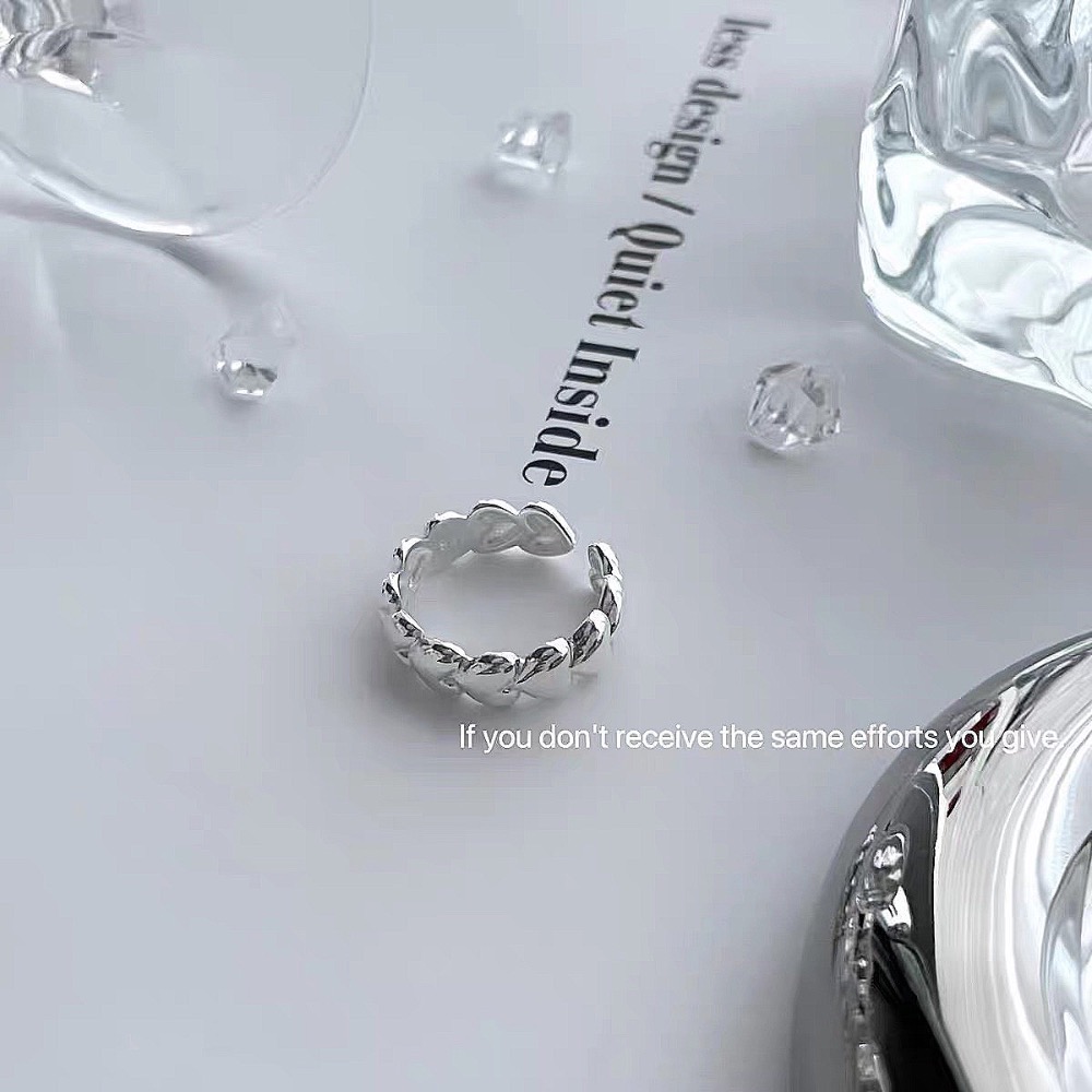 S925銀 環繞愛心戒指-細節圖5