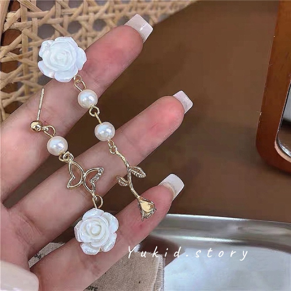 玫瑰花耳釘s925銀-細節圖4