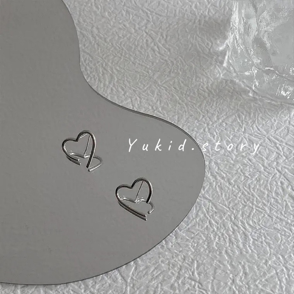 S925銀 簍空愛心耳環-細節圖3