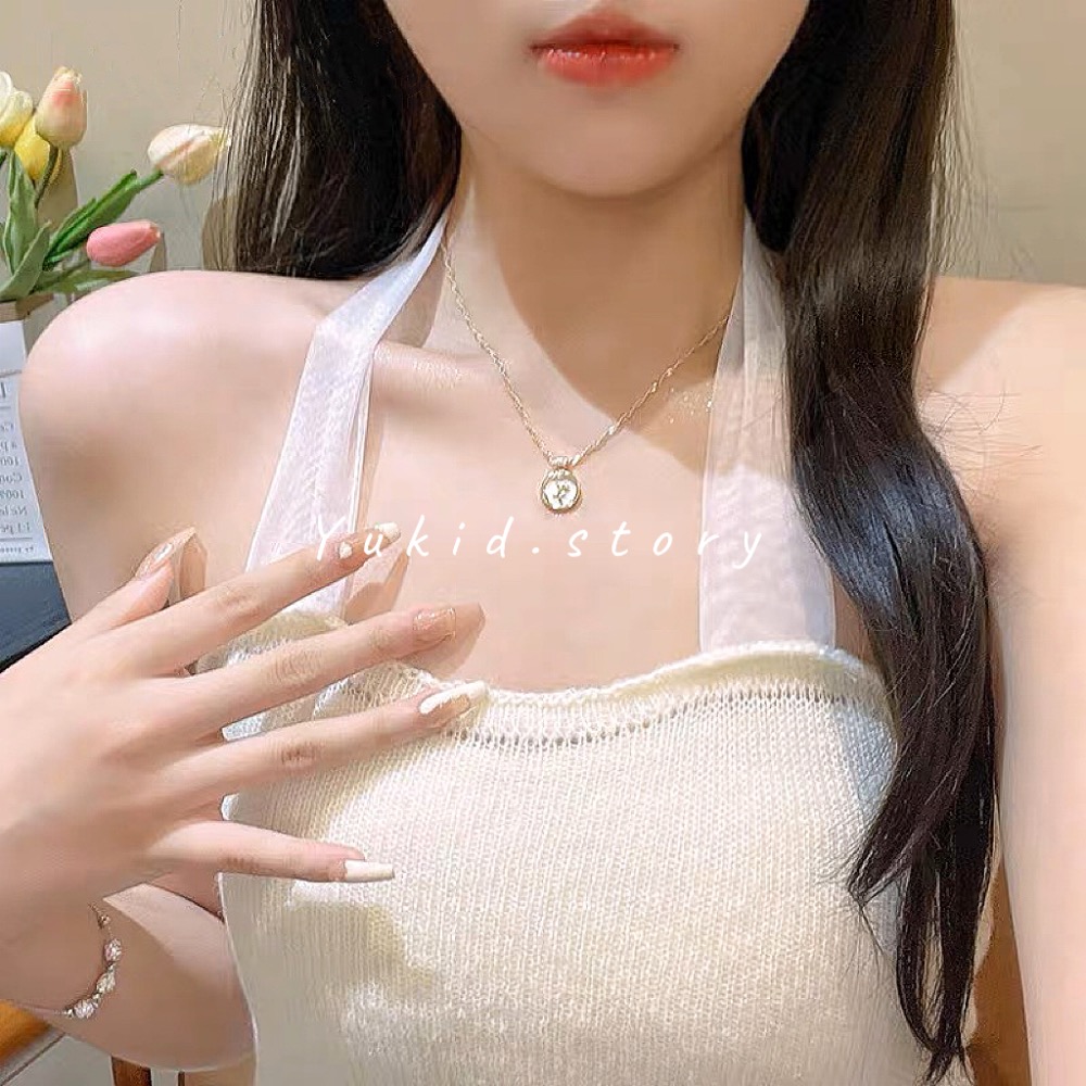 14K金 玫瑰花 鎖骨項鍊-細節圖2