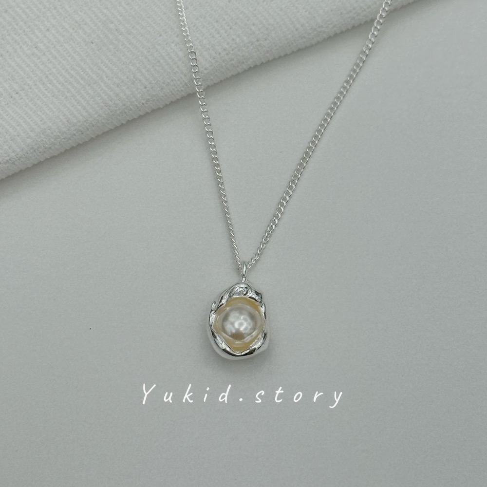 荷包蛋珍珠項鍊-細節圖3