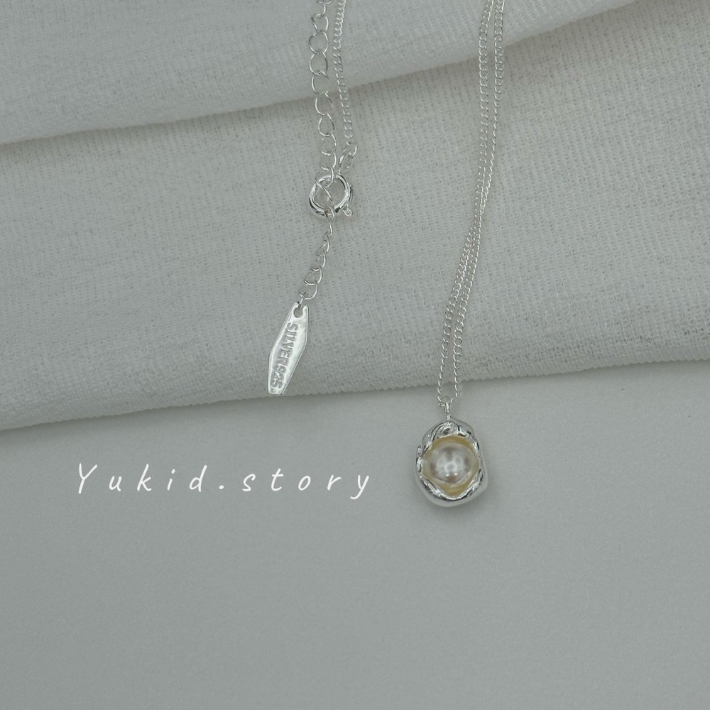 荷包蛋珍珠項鍊-細節圖5