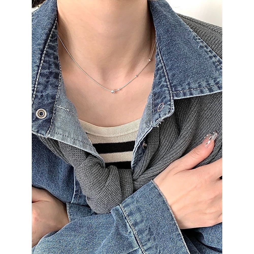 🫧微甜氣泡 s925銀 珍珠項鍊-細節圖3