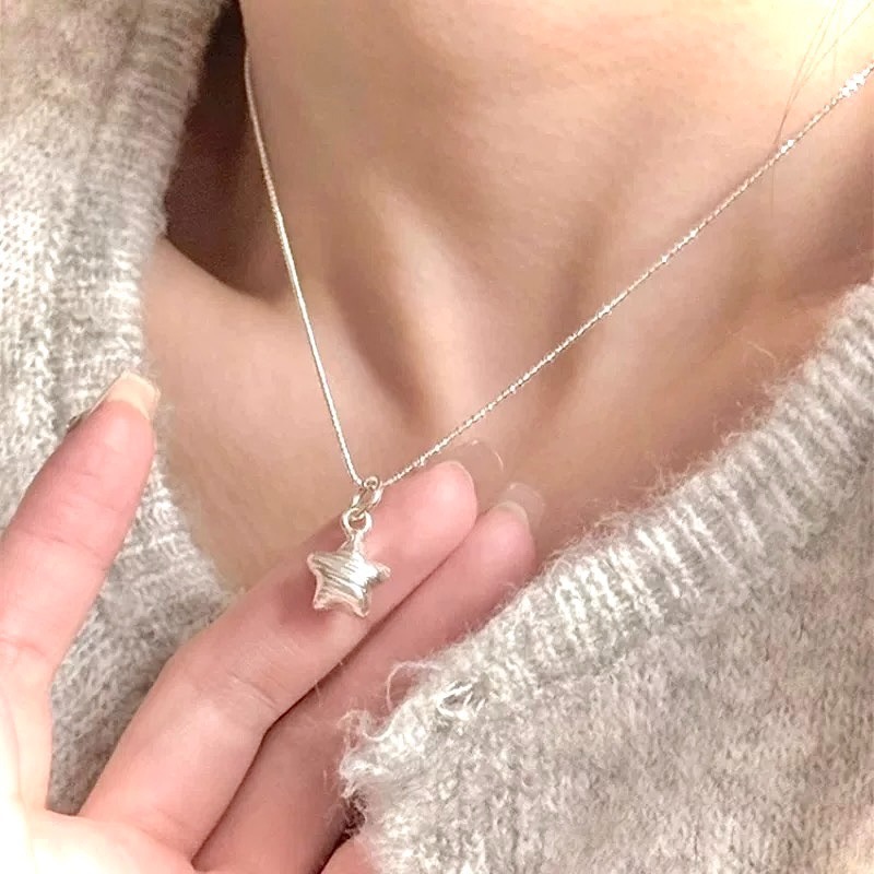 星空御守 S925銀 星星項鍊-細節圖2