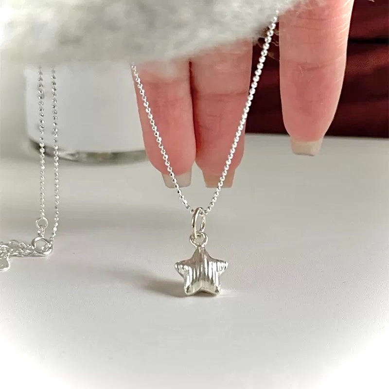 星空御守 S925銀 星星項鍊-細節圖3