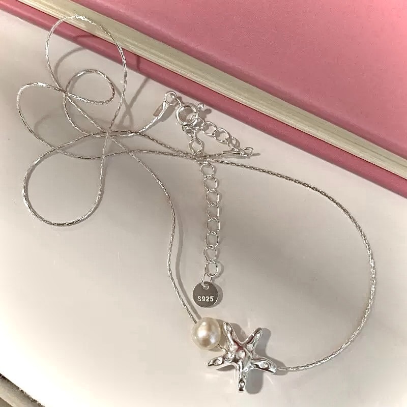 🫧海鹽心事 S925銀 珍珠項鍊-細節圖7