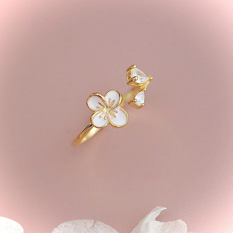 S925銀 小花 戒指-細節圖3