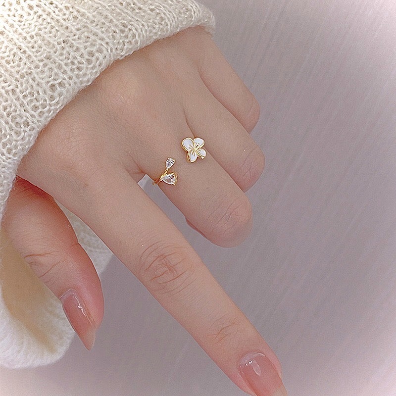 S925銀 小花 戒指-細節圖4