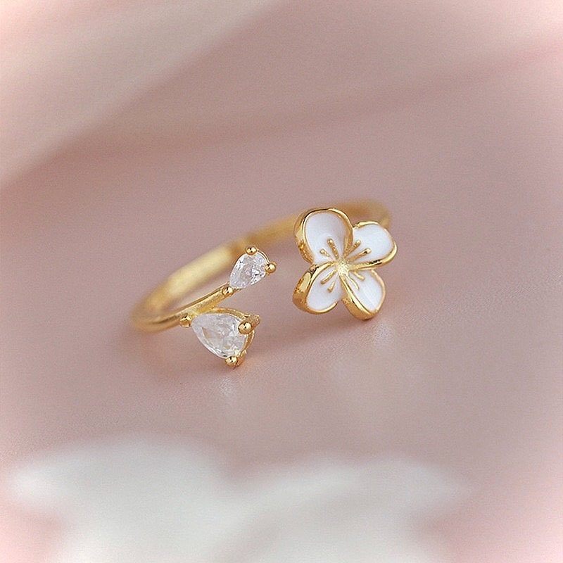 S925銀 小花 戒指-細節圖5