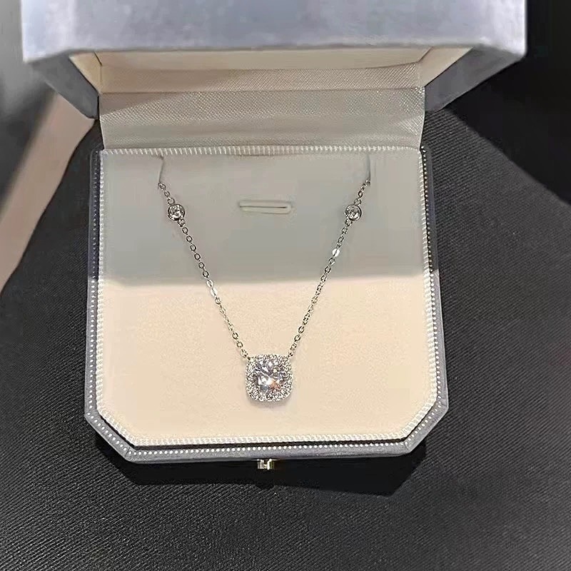 s925銀爆閃鋯石項鍊-細節圖4