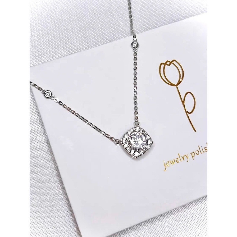 s925銀爆閃鋯石項鍊-細節圖5