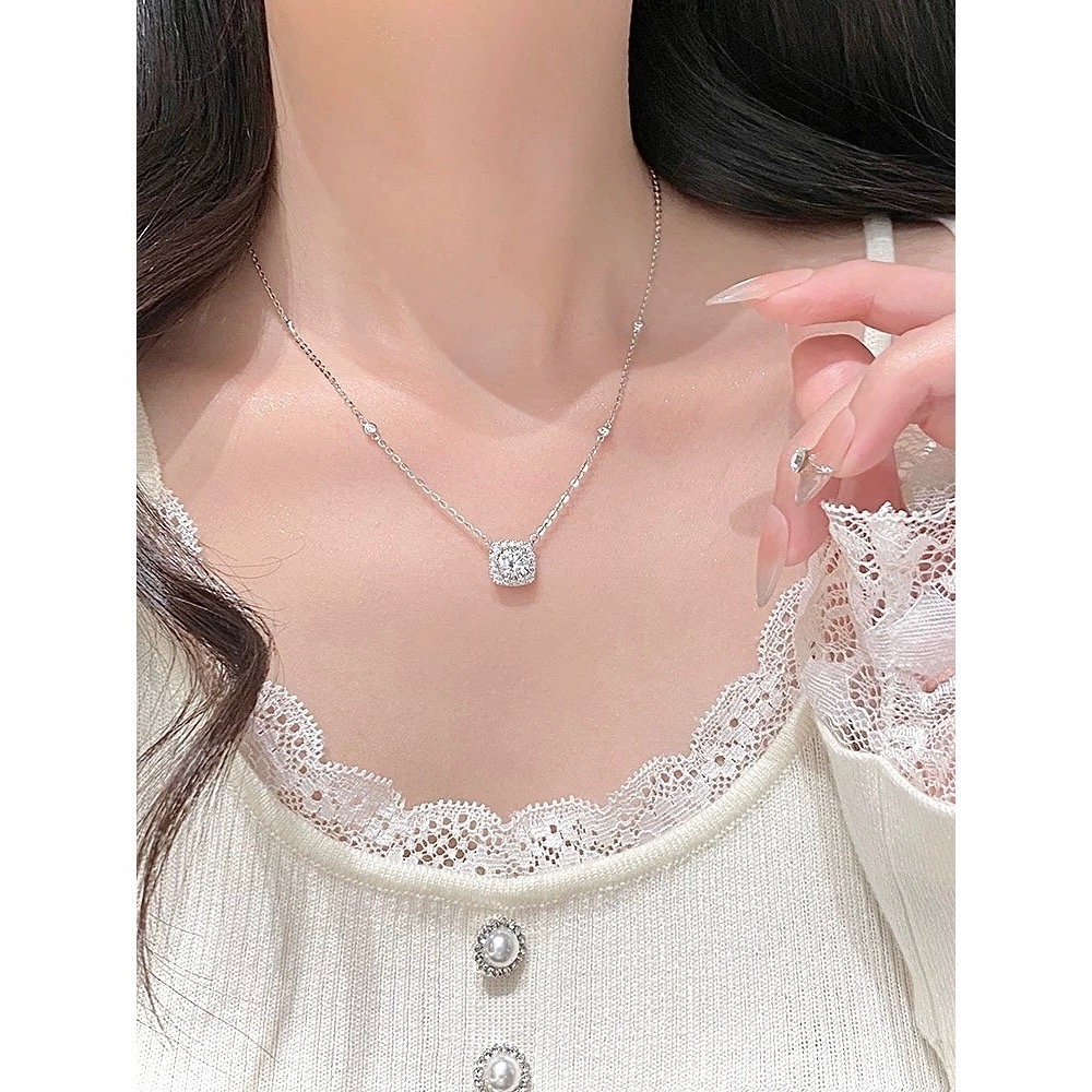 s925銀爆閃鋯石項鍊-細節圖7