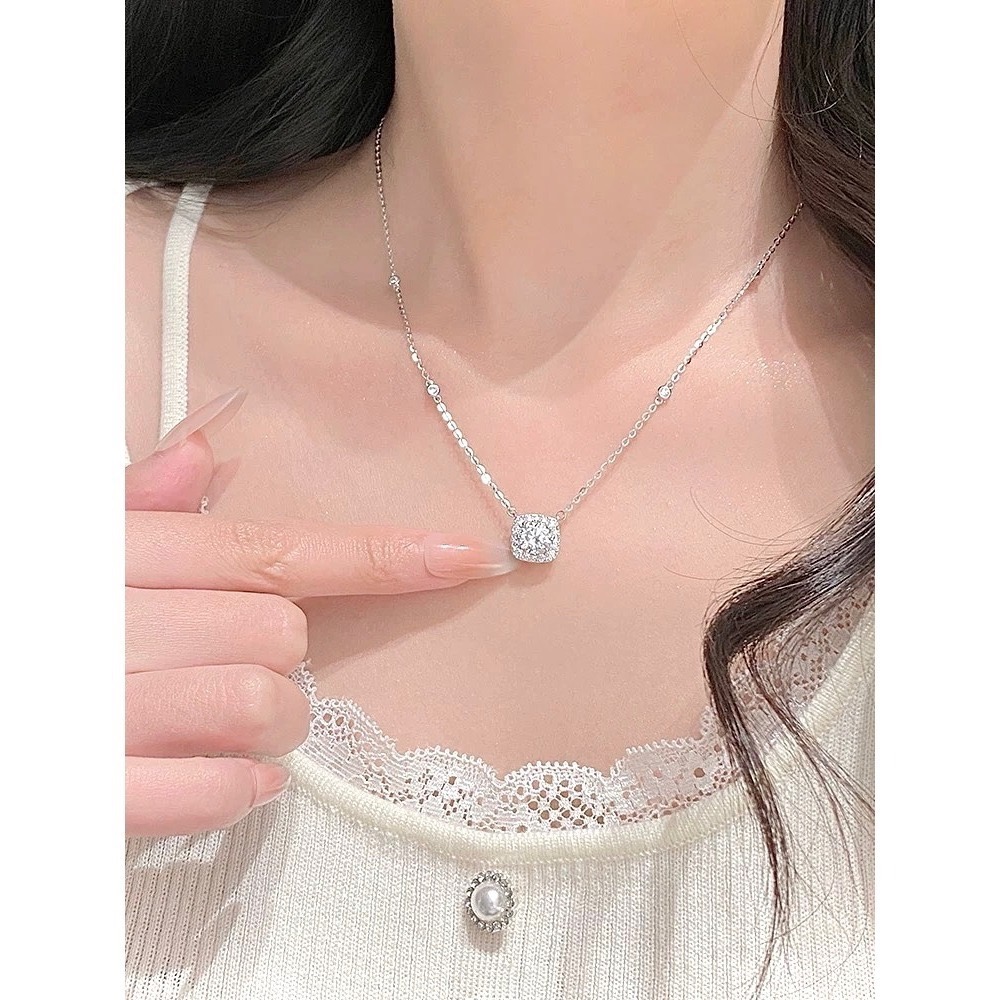 s925銀爆閃鋯石項鍊-細節圖9