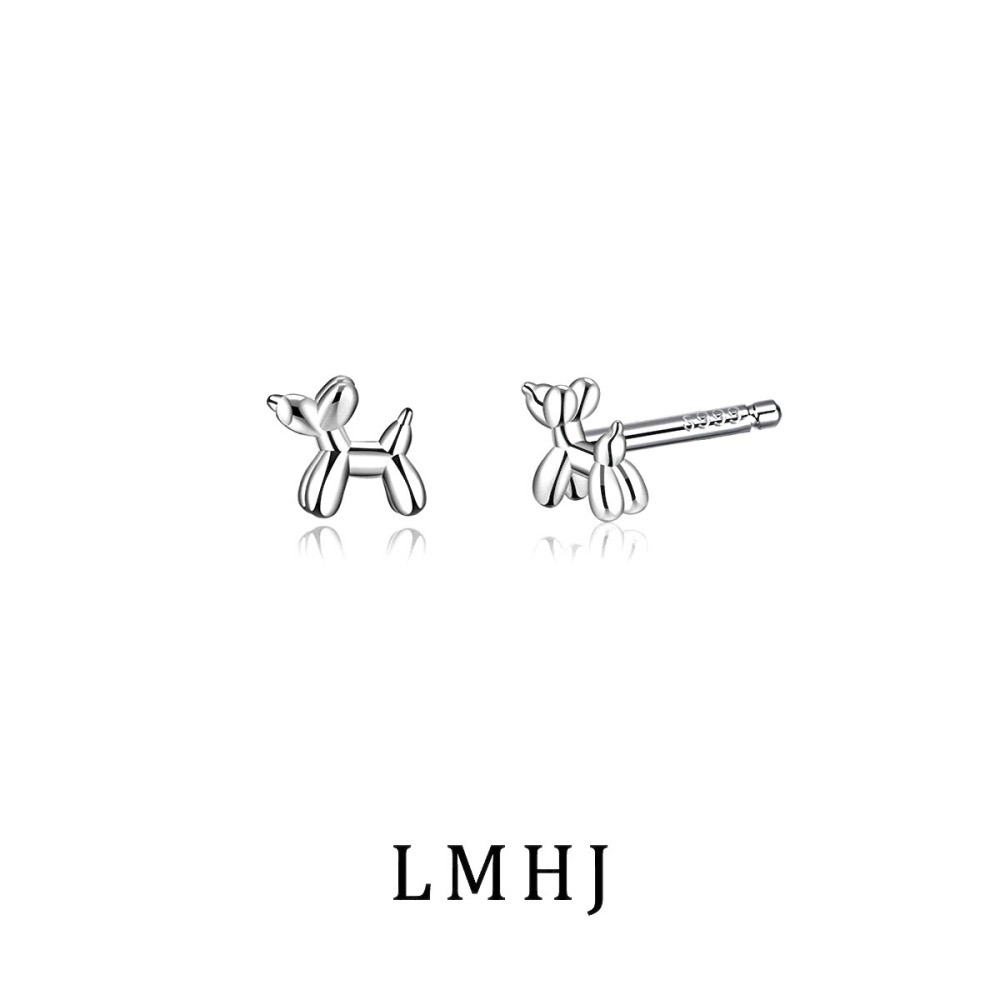 氣球小狗 S925銀 耳釘-細節圖4