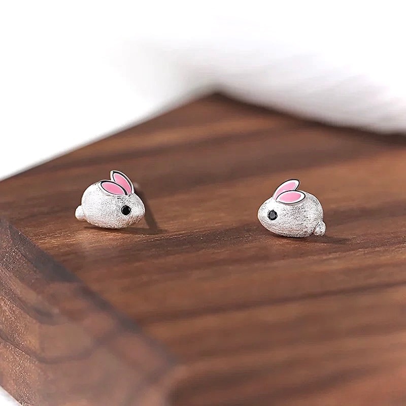 月兔 s925銀 耳釘-細節圖4