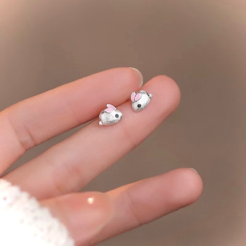 月兔 s925銀 耳釘-細節圖5