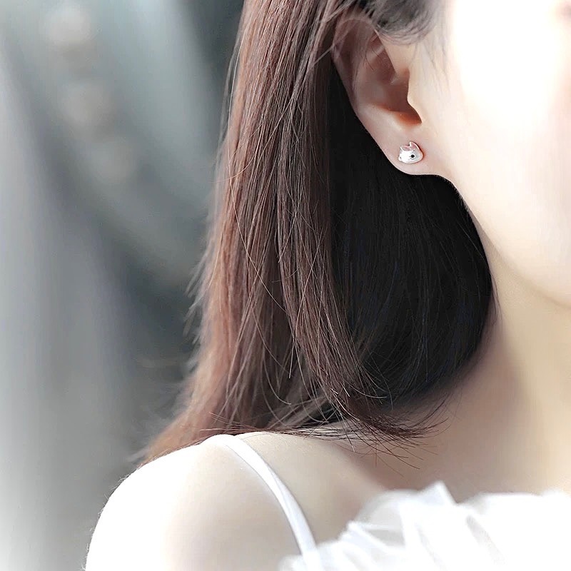 月兔 s925銀 耳釘-細節圖7