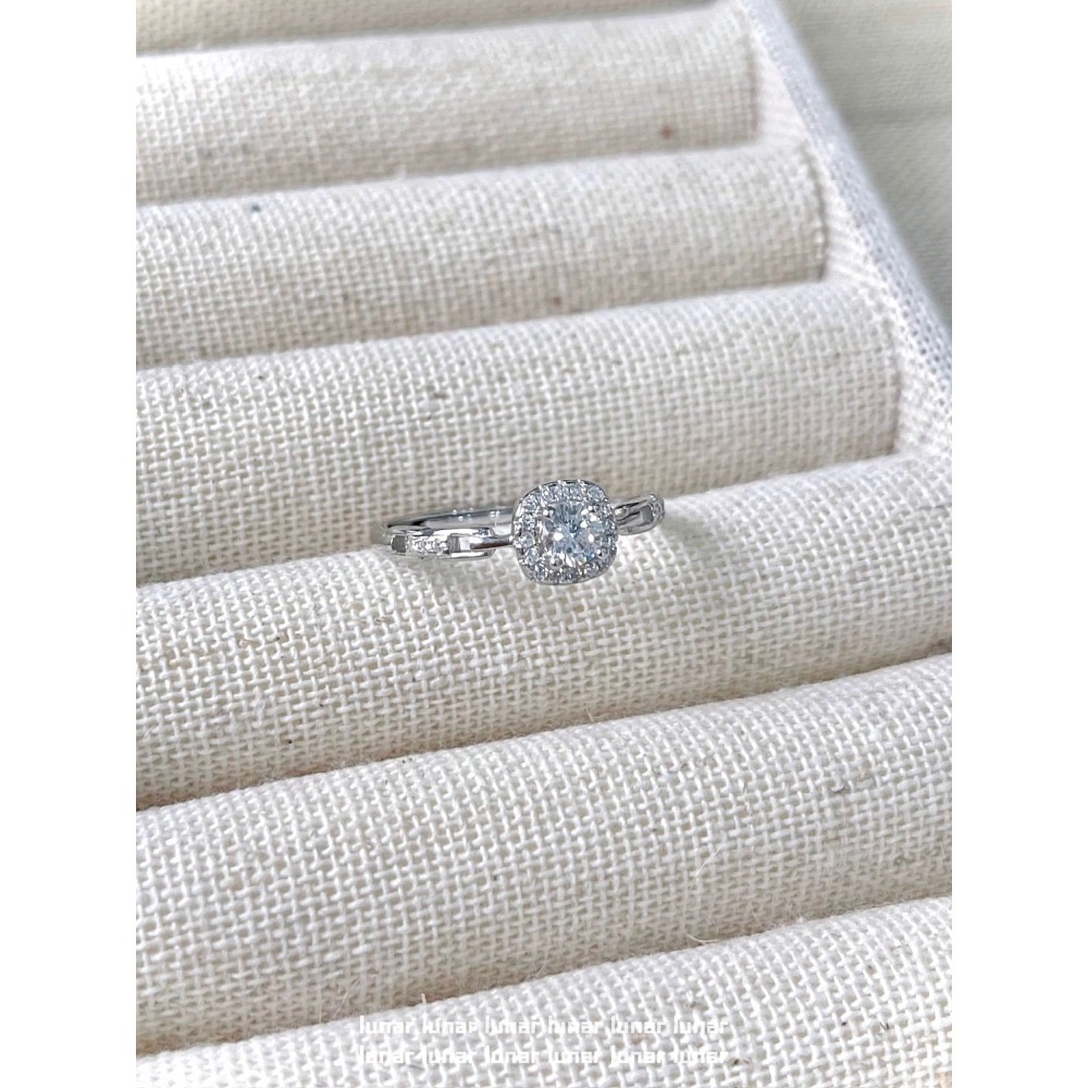 S925銀方糖鋯石戒指-細節圖6