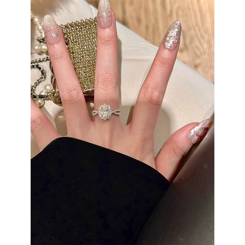 美感交織｜S925銀 碎鑽鋯石戒指-細節圖3