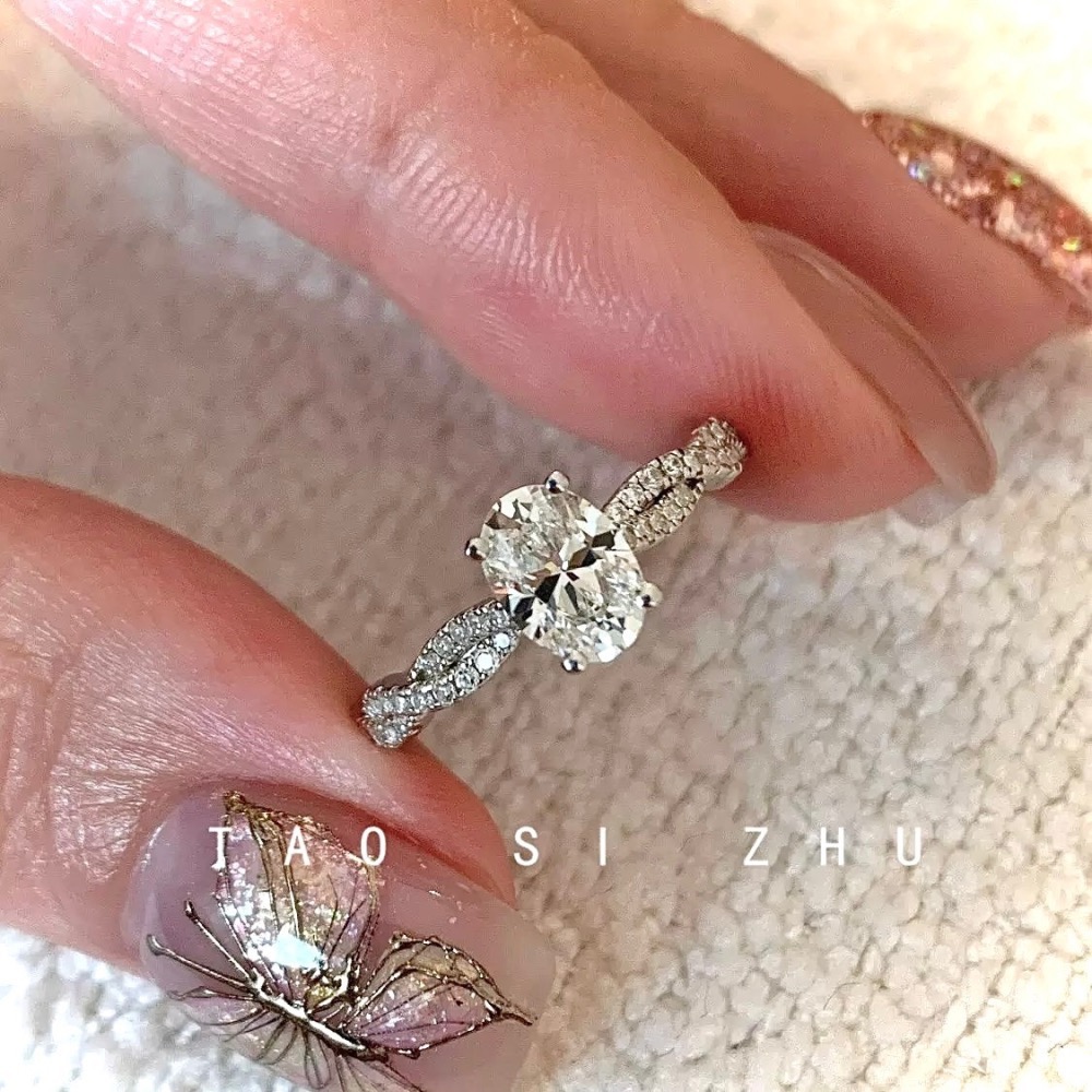 美感交織｜S925銀 碎鑽鋯石戒指-細節圖5