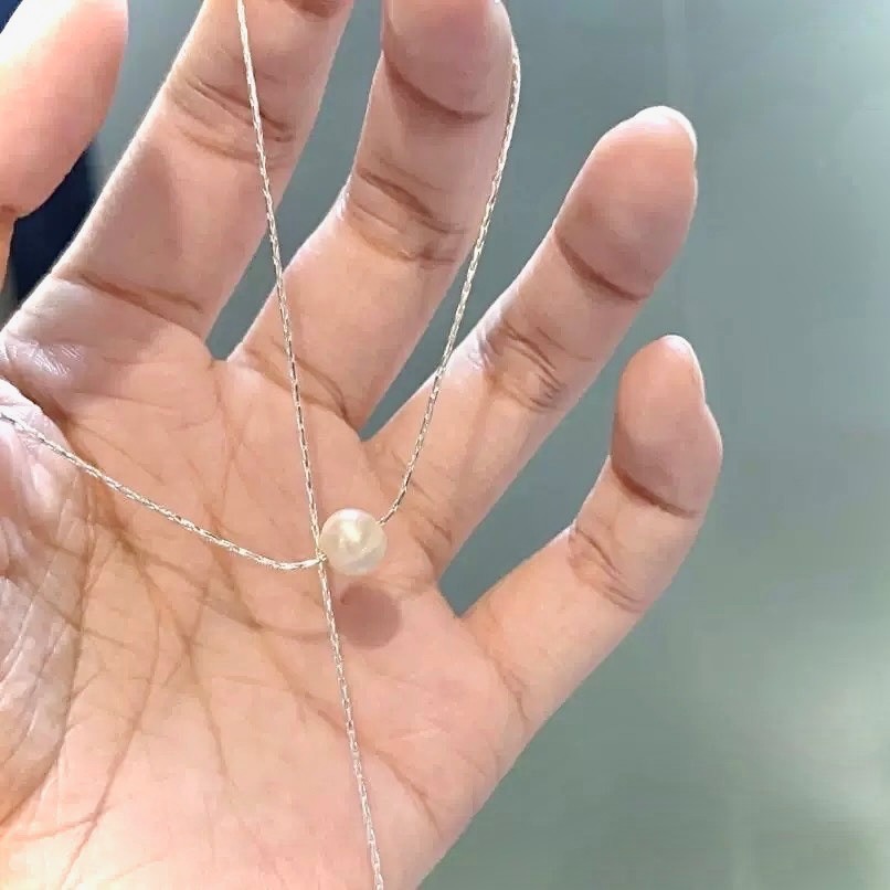 S925銀微笑 珍珠項鍊-細節圖6