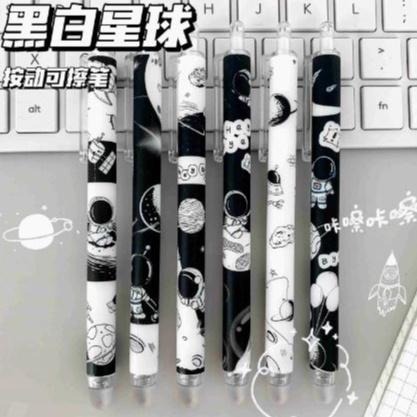 【呈之戀小鋪】擦擦筆 按動筆可擦筆  0.5中性筆 原子筆 按動中性筆 學生 可愛圖案 文具用品 可換筆芯-細節圖4