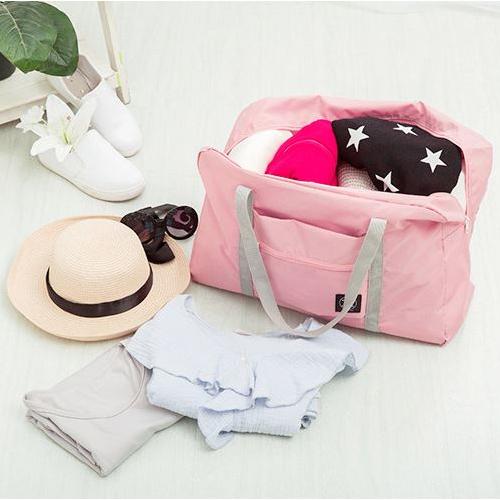 【呈之戀小鋪】防潑水折疊旅行包 旅行 運動 收納包 折疊拉桿箱包 購物袋 衣物整理手提 行李收納袋-細節圖2