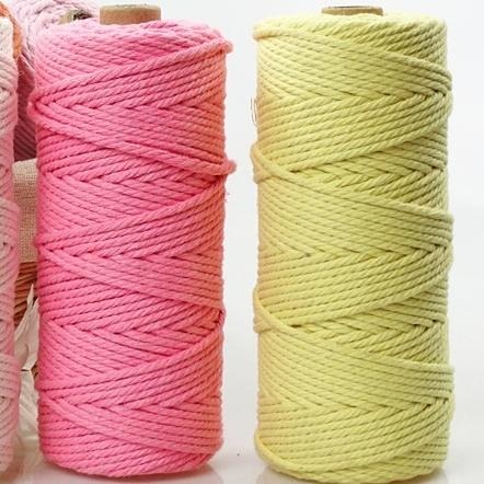 【呈之戀小舖】3mm棉繩 100米 手工DIY  macrame 編織繩 包包 中粗棉線 手編棉繩 手機掛繩 手機背帶-細節圖3