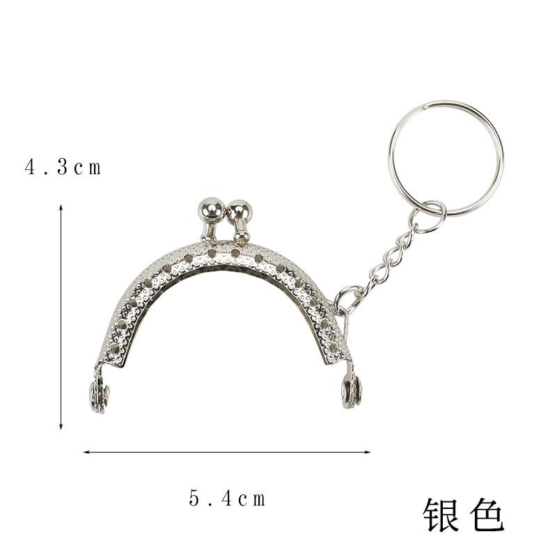 【呈之戀小舖】花紋半圓口金 多尺寸  5cm 8.5cm 10.5cm 銀色 花紋口金 口金 半圓口金 圓珠 材料 手作-細節圖2