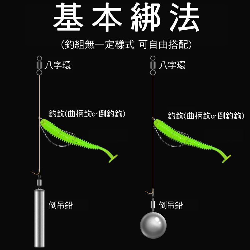 [台灣最齊全現貨]倒吊鉛 倒釣鉛 倒釣釣組 倒吊釣組 德州釣組 路亞 假餌 軟蟲 圓形 長行 2.5~20G-細節圖2