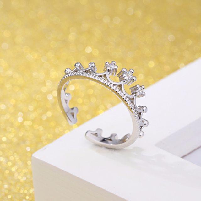 (快速發貨) R15 純銀戒指 皇冠-細節圖3