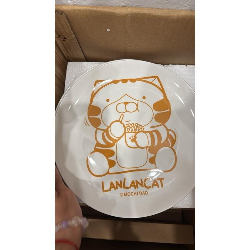 白爛貓 食物盤 碟 餐盤 直徑25 cm-細節圖2