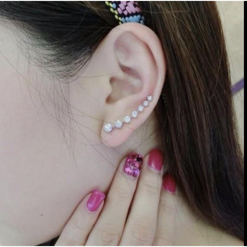 （快速發貨）E85 七顆鑽 滿天星 耳環 只有粉鑽-細節圖3