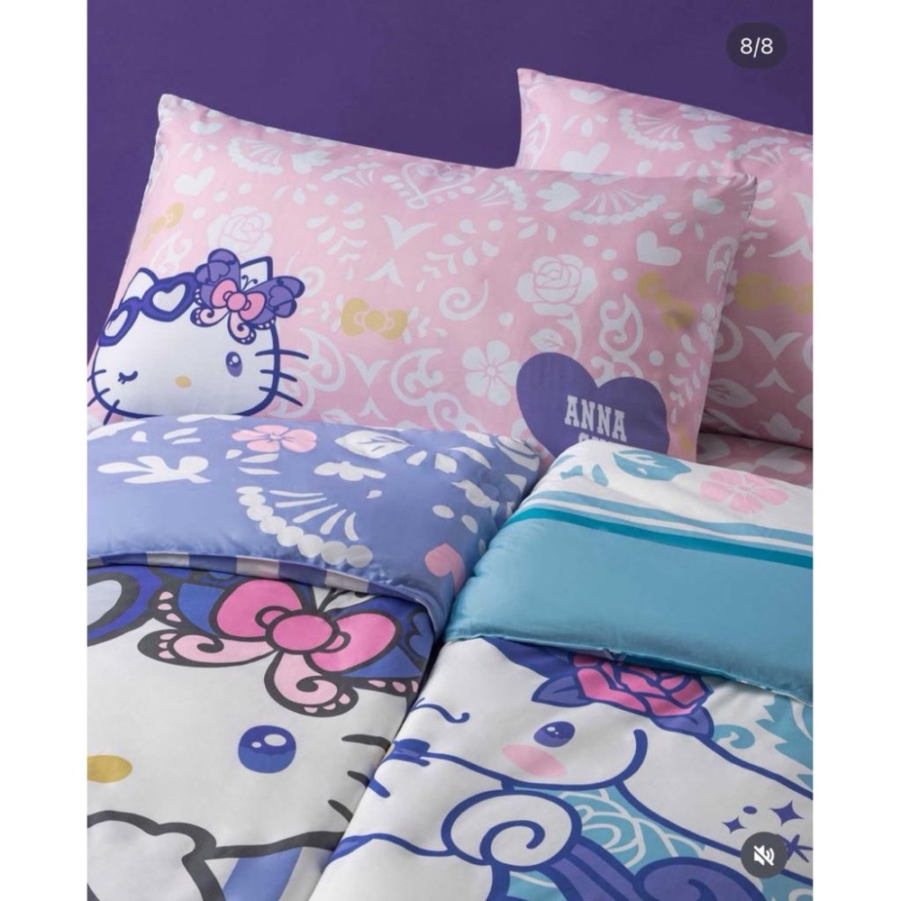 (🐾 喵一下雜貨店) 7-11 anna sui 三麗鷗 存錢筒 鑰匙圈 三用枕 滑輪購物車 鍵盤 滑鼠 床包-細節圖6