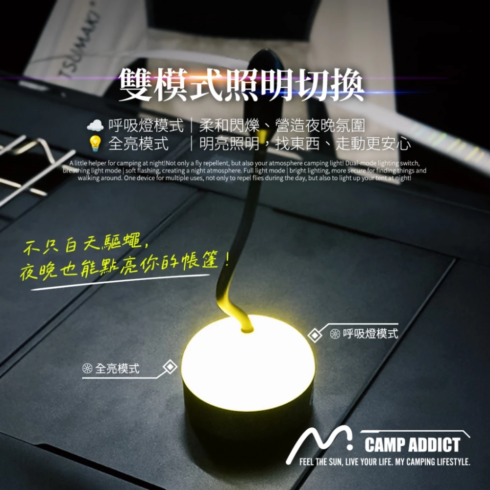 CAMP ADDICT 第三代驅蠅神器 趕蠅器 趕蒼蠅 驅蠅 露營燈 露營-細節圖2