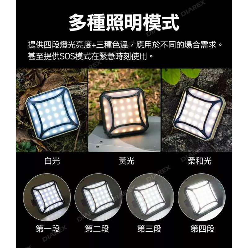 Pro Kamping 方形露營燈 充電燈 照明燈 野營燈 帳篷燈 戶外掛燈  燈-細節圖4