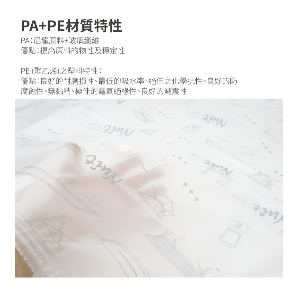 努特NUIT 天際無限 手捲壓縮袋40x30cm 手捲式 手卷真空壓縮收納 多用途壓縮袋 收納袋 防塵-細節圖6