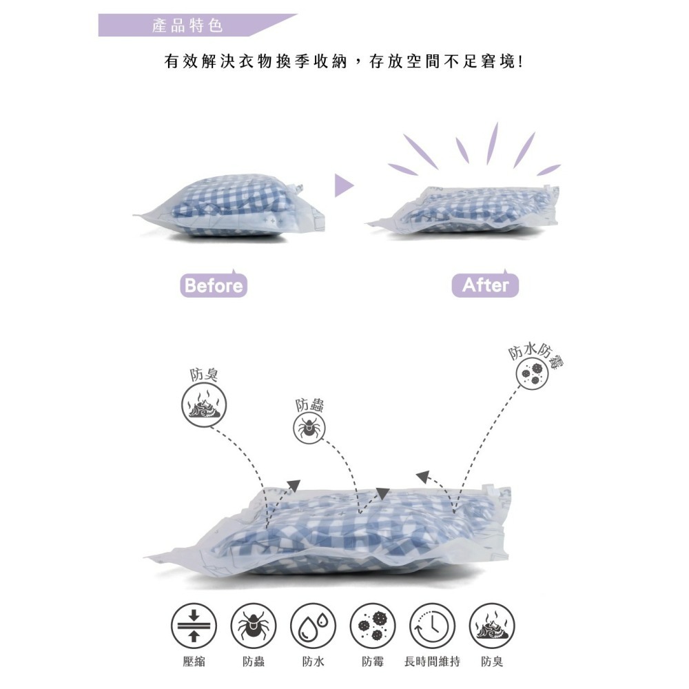 努特NUIT 天際無限 手捲壓縮袋40x30cm 手捲式 手卷真空壓縮收納 多用途壓縮袋 收納袋 防塵-細節圖7