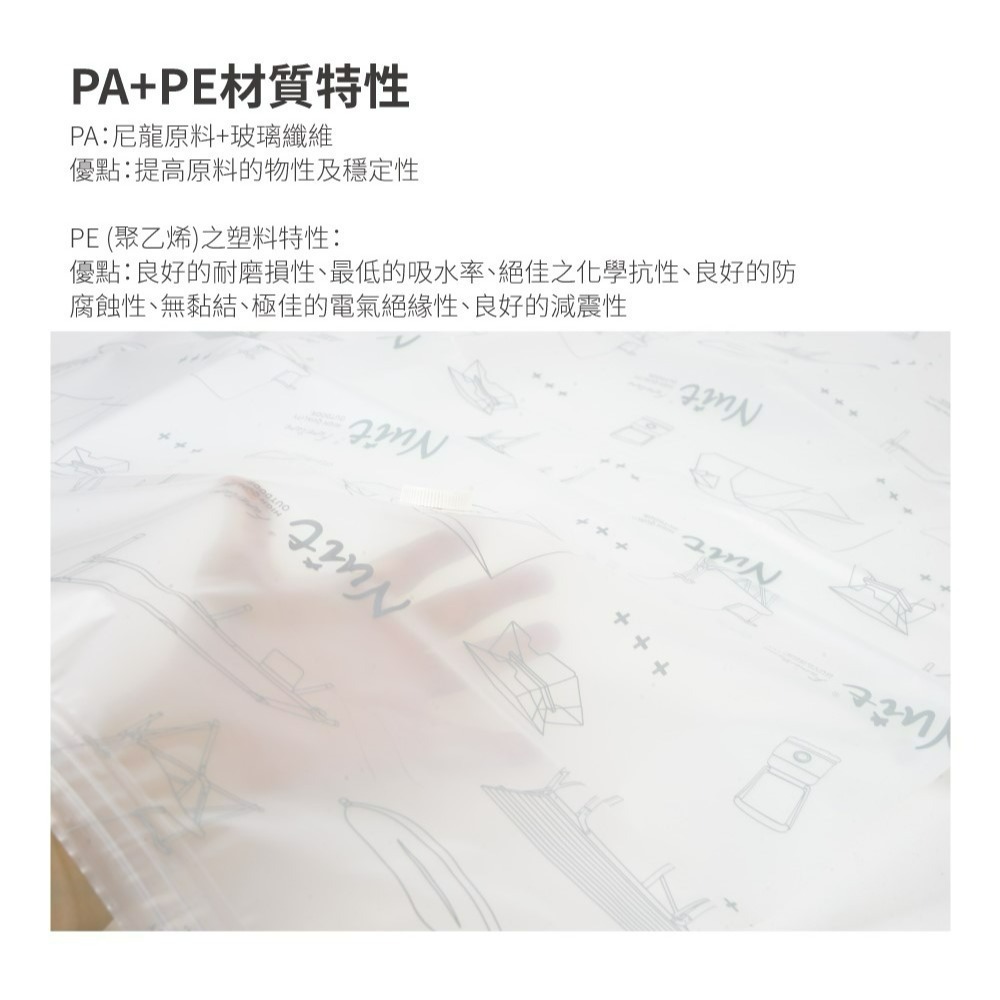 努特NUIT 天際無限 手捲壓縮袋40x30cm 手捲式 手卷真空壓縮收納 多用途壓縮袋 收納袋 防塵-細節圖6