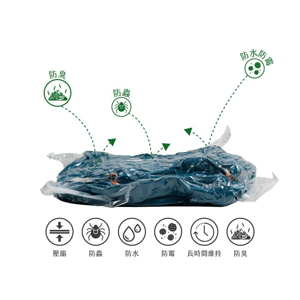 努特NUIT 天際無限 高品質立體壓縮袋100x70cm 真空收納 立體 NTE6110070-細節圖4