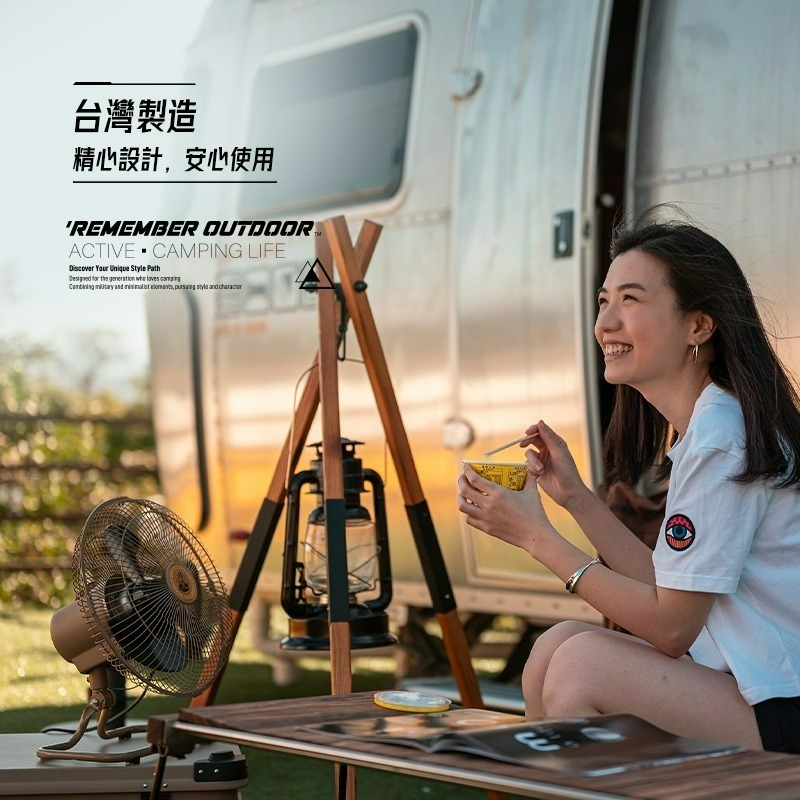 樂活不露 軍風靜音扇 靜音電扇 桌扇 風扇 戶外電扇 電風扇 12吋電扇-細節圖7