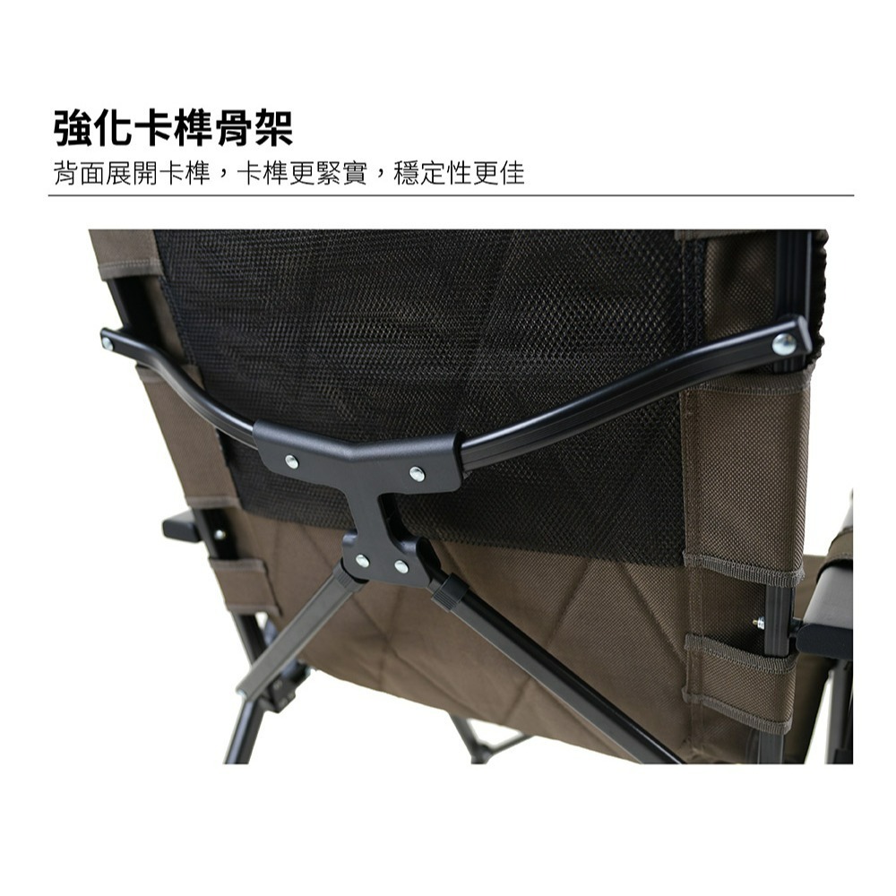 努特NUIT 金士曼 鋁合金五段椅 黑 五段調整椅 靠背椅 休閒椅 折疊椅 NTC200-細節圖6