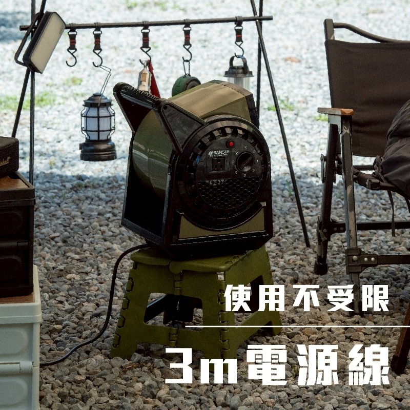 SANSUI山水 疾風擺頭渦輪扇 疾風 擺頭 循環扇 露營 渦輪扇 風扇【贈收納袋】-細節圖9