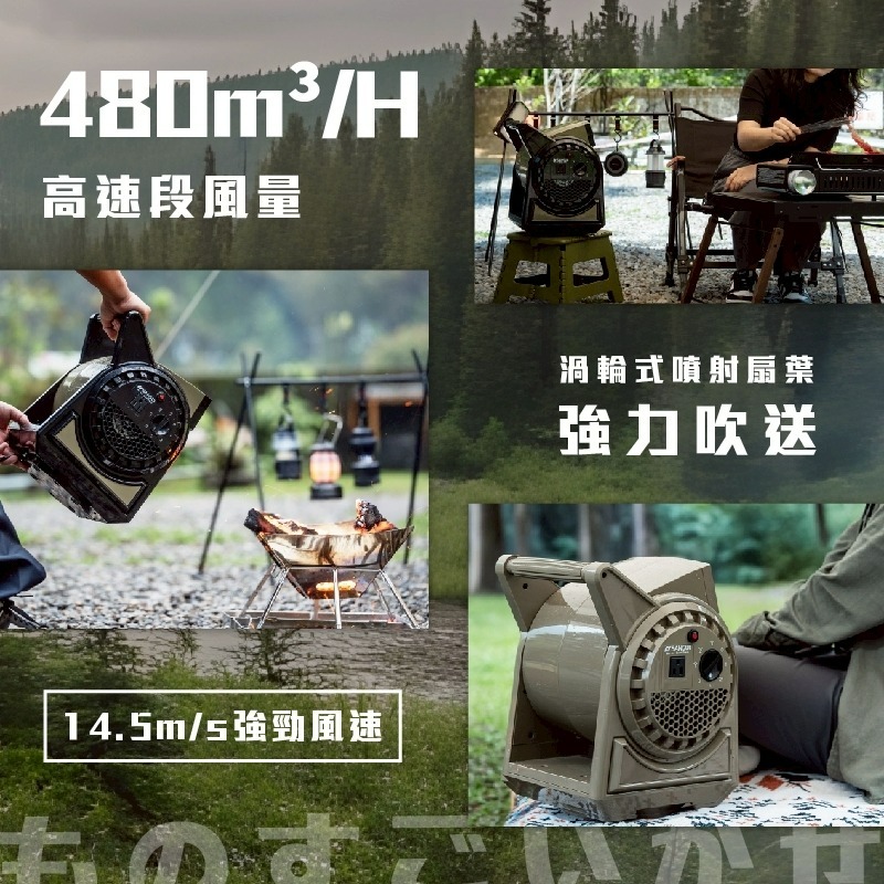 SANSUI山水 疾風擺頭渦輪扇 疾風 擺頭 循環扇 露營 渦輪扇 風扇【贈收納袋】-細節圖4