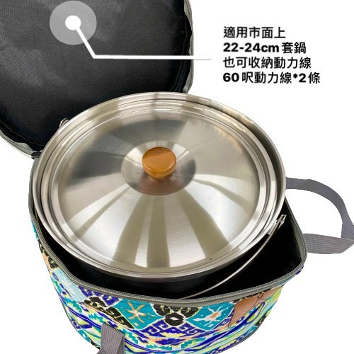 加厚鍋具收納包 鍋具包 套鍋收納袋 收納包 收納袋 動力線收納-細節圖2