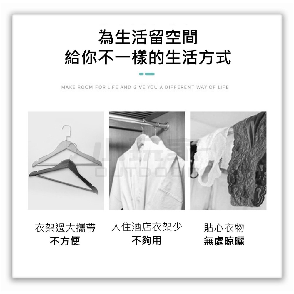 馬卡龍三折衣架 馬卡龍 衣架 行動衣架 攜帶衣架 折疊衣架-細節圖2