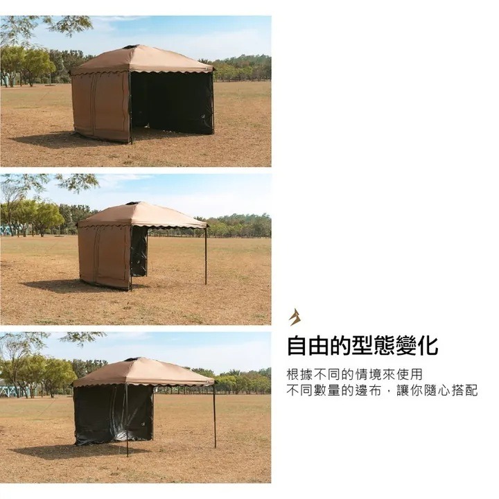 ARES 客廳帳雙層邊布 塑鋼版 圍布炊事帳 廚房帳 遮陽帳 27秒帳 快速帳 速開帳 戰神 ARES-細節圖5